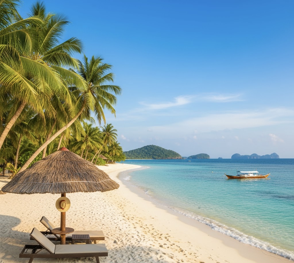 Screenshot of a travel agency booking website with large photos.